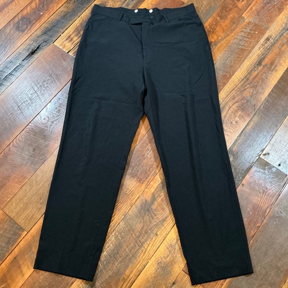 Gucci Men’s Black Wool-Blend Dress Pants EU 54 US 38–40 with Suspender Buttons - Picture 1 of 6